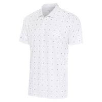 Antigua 19th Hole Men's Polo [WHT/BLK/SKY]