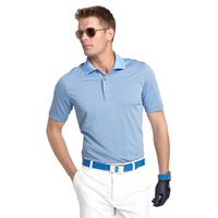 IZOD Feeder Stripe EDI Polo Shirt - Riviera Blue