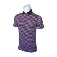 IZOD SS Poly Feeder Stripe Polo (Fashion Colors) - Midnight