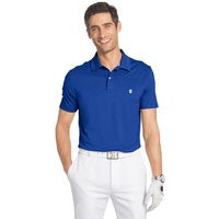 IZOD SS Cutline Stretch Heather Polo - Blue