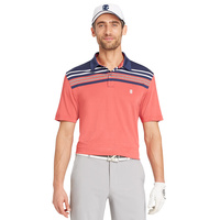 IZOD SS Colourblock Stripe Polo - Red