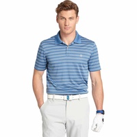 IZOD SS Bump And Run Feeder Stripe Polo - Riviera