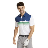 IZOD Printed Stripe Ombre Polo - White