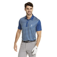 IZOD Printed Feeder Stripe Polo - Blue