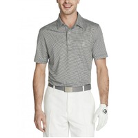 IZOD Caddie Gingham Jacquard Polo - Black