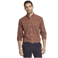 IZOD Gingham Poplin Men's Shirt [Rust]