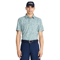 IZOD Micro Print Floral Golf Polo - Dark Forest