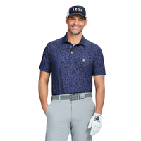 IZOD Golf Large Print Men's Polo [BLACK]