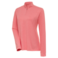Antigua Mentor Quarter Zip Women's Pullover [CORAL]
