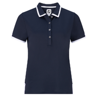 FootJoy Women's Stretch Pique Trim Polo - Navy/White