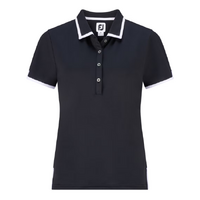 FJ Pique Trim Solid Women's Polo [BLK/WHT]