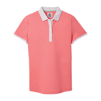 FJ Short Sleeve Print Trim Women's Polo [PEACH]