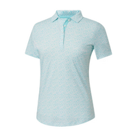 FJ Floral Print Short Sleeve Women's Shirt [AQU/WHT]