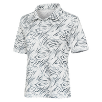 Antigua Women's Feature Polo - Rock/ Optic White Multi