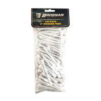 Brosnan 3 Inch Wooden Tees - White (100 Pack)