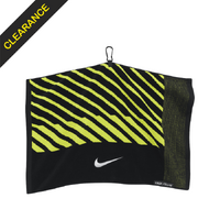 Nike Face/Club Jacquard Towel - Black/Volt