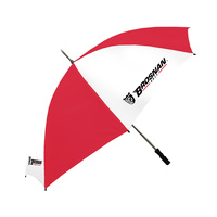 Brosnan 60 Inch Mustang Umbrella  - Logo - White/Red