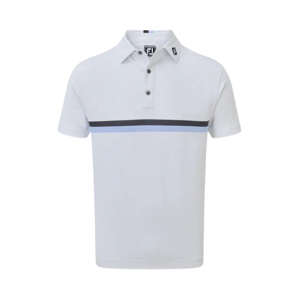 FootJoy Double Chest Band Men's Polo [WH/NVY/BL]