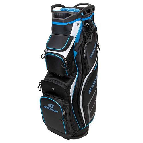 Exotics Xtreme Pro Deluxe Cart Bag [Colour:Black Blue]