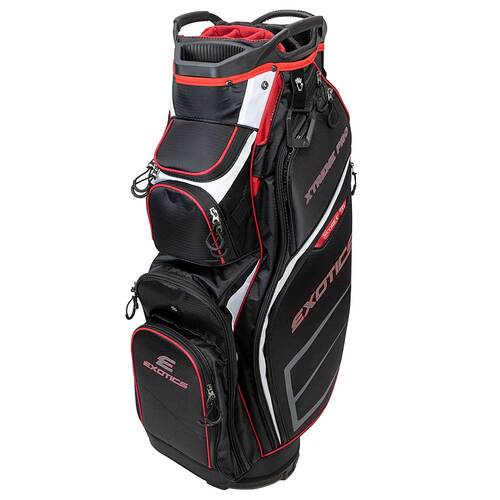 Exotics Xtreme Pro Deluxe Cart Bag [Colour:Black Red]