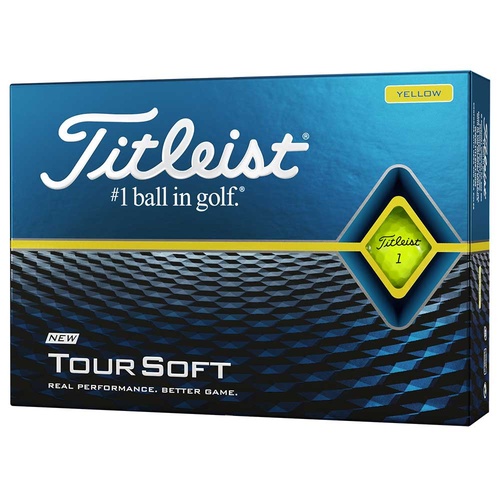 Titleist Tour Soft Yellow 1 Dozen Golf Balls