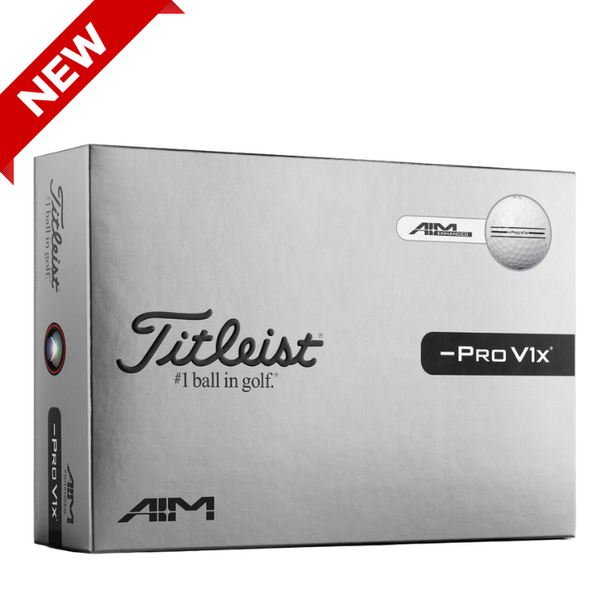 Titleist Pro V1x Left Dash AIM Enhanced Balls [WHITE][DOZEN]