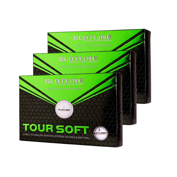 Slotline Tour Soft Golf Balls - 3 Dozen White
