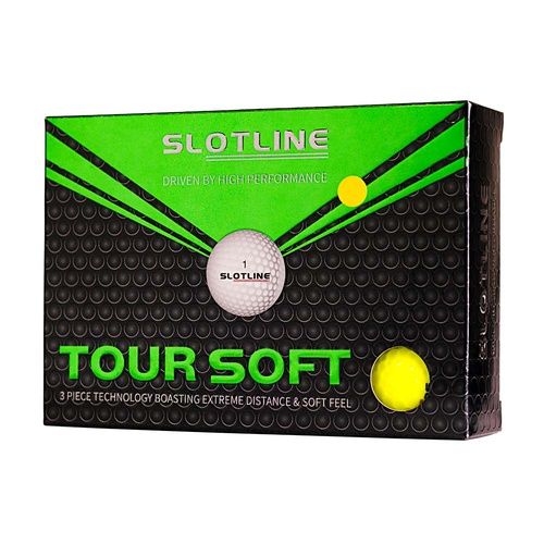 Slotline Tour Soft Golf Balls - 1 Dozen Yellow