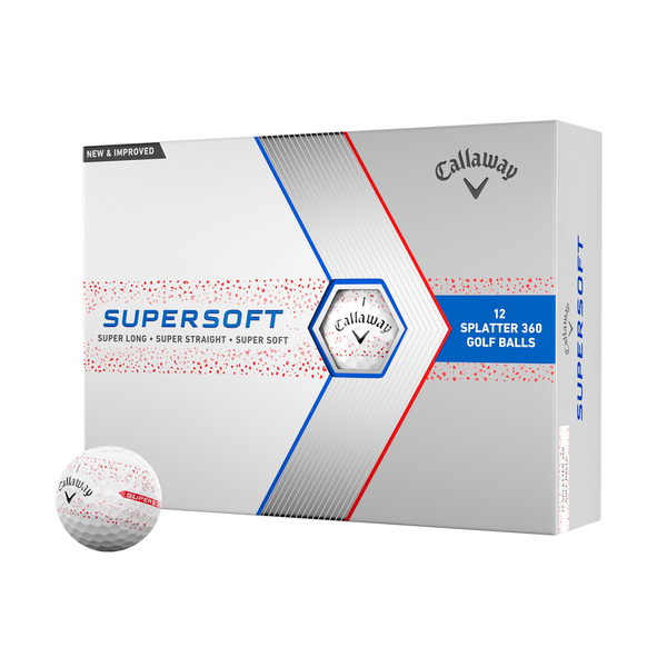 Callaway Supersoft Splatter 360 Golf Balls [RED]