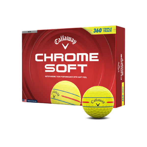 Callaway Chrome Soft 360 Triple Track Balls [YELLOW][DOZEN]