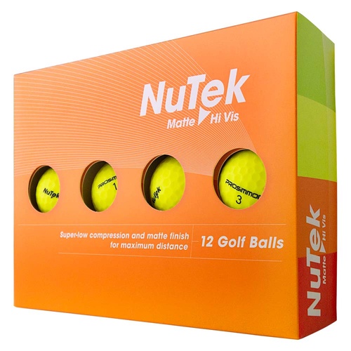 Prosimmon Nutek Golf Balls Matte Yellow