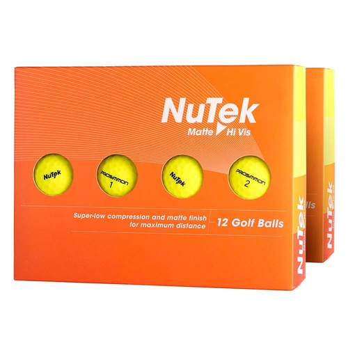 Nutek Golf Balls Yellow - 2 Dozen