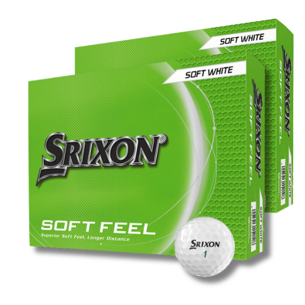 Srixon Soft Feel Golf Balls [2025][WHITE][2 DOZEN]