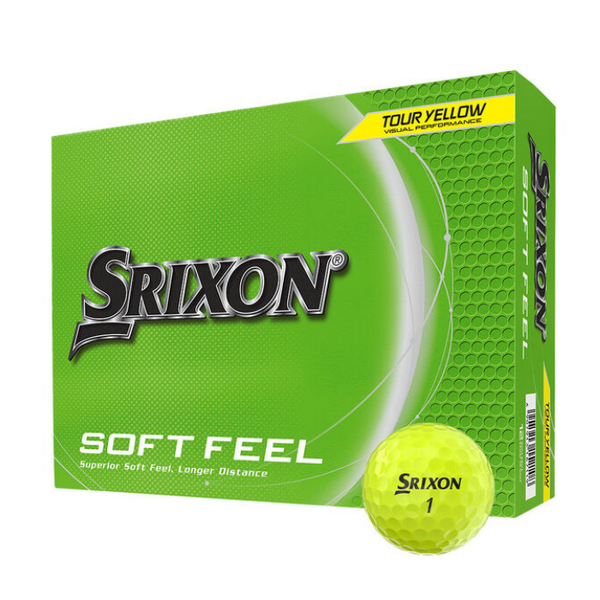 Srixon Soft Feel Golf Balls [2025][YELLOW][DOZEN]