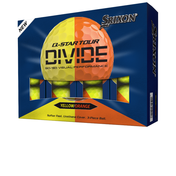 Srixon Q-Star Tour Divide Golf Balls [YEL/ORG][DOZEN]