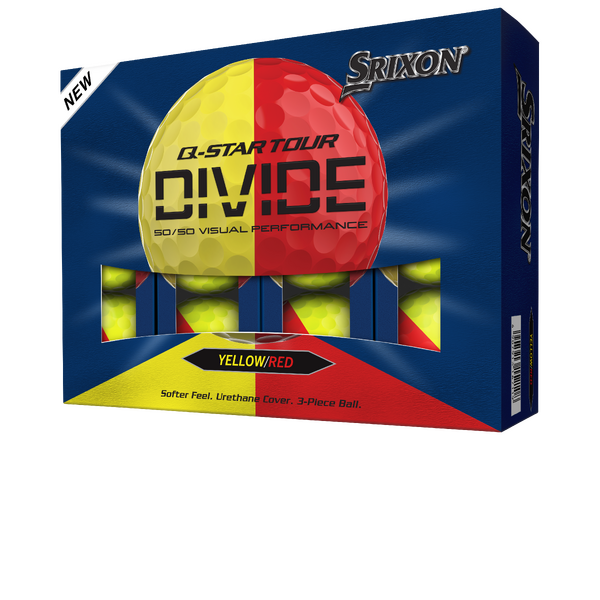 Srixon Q-Star Tour Divide Golf Balls [YEL/RED][DOZEN]
