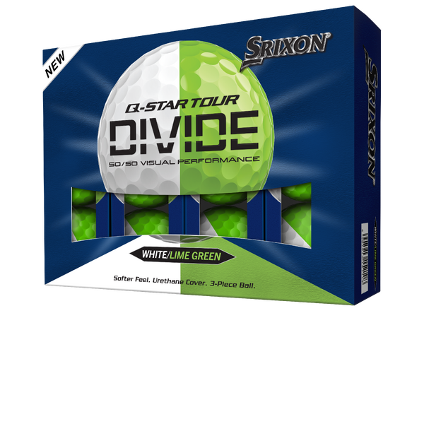 Srixon Q-Star Tour Divide Golf Balls [WHT/GRN][DOZEN]