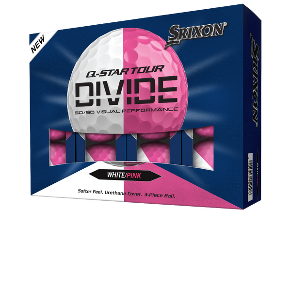 Srixon Q-Star Tour Divide Golf Balls [WHT/PNK][DOZEN]
