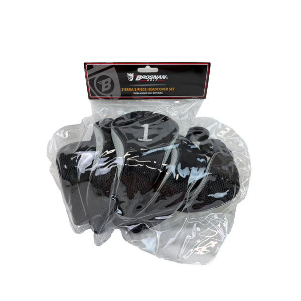 Brosnan Sierra Headcover Set [BLK/SIL]