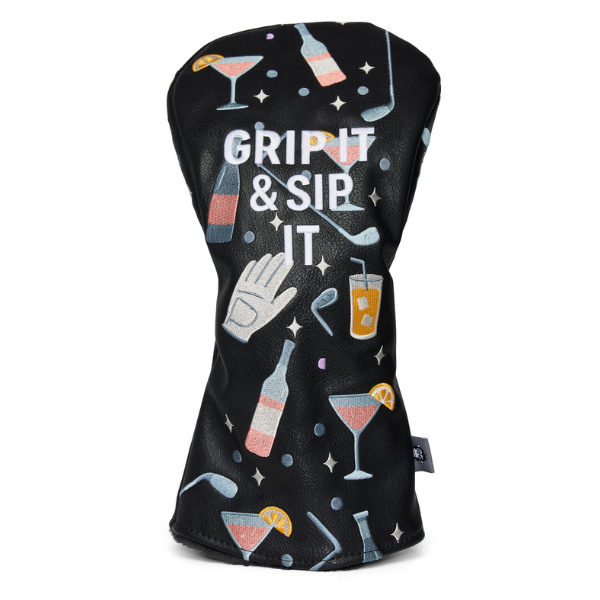 GF Grip & Sip It Driver Head Cover [BLACK]