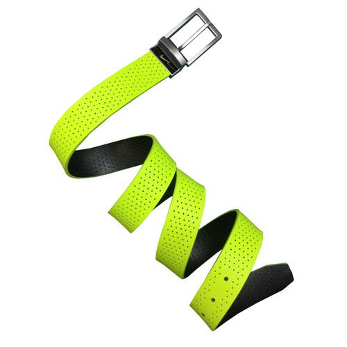 Nike Perforated Reversible Belt- Black/Volt
