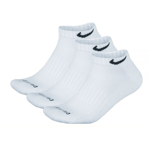Nike Dri-Fit Anklet Socks - 3 Pack- White/Black [Size: Small]
