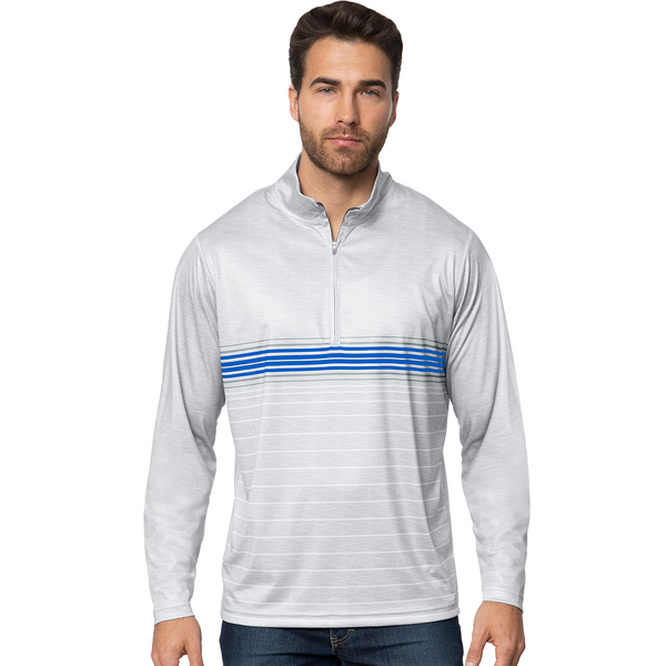 Antigua Bullseye Quarter Zip Pullover [GRY/ROY][M]