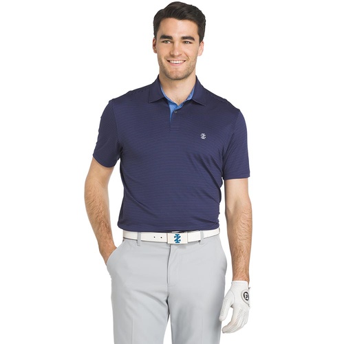 IZOD SS Greenie Feed Stripe Jersey Polo - Vintage Grape [Size:Small]