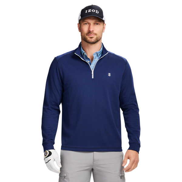 IZOD Golf Knit Quarter Zip Men's Pullover [COBALT][S]