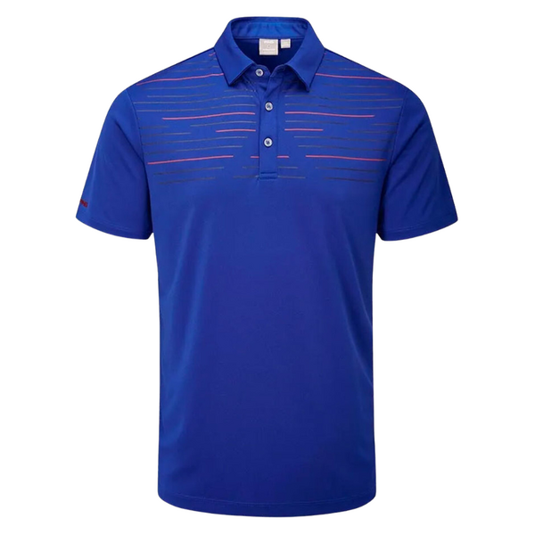 PING Portman Men's Polo - Blue Surf/Navy