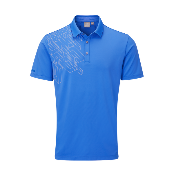 PING 1A Putter Men's Polo [FRENCH BLUE][Size:S]