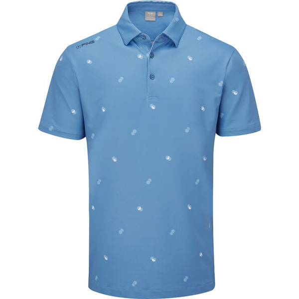 PING Two Tone Men's Polo - Danube/Infinity Blue