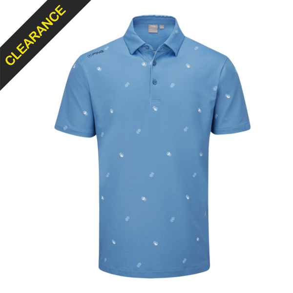 PING Two Tone Men's Polo - Danube/Infinity Blue