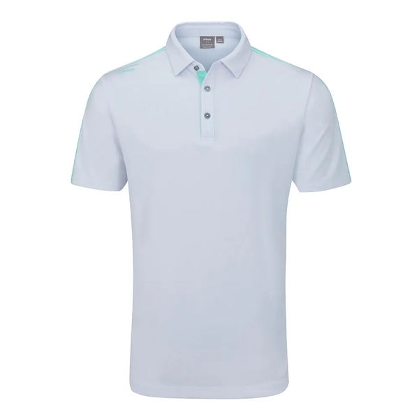 PING Inver Men's Polo [WHT/BLUE MULTI][M]